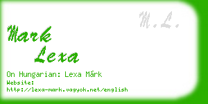 mark lexa business card